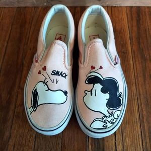 Vans X Peanuts Classic Slip On Shoes Size 12 Kids